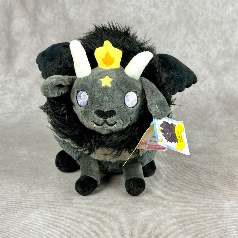Squishable Baphomet Plush Black Grey Goat Wings Crown NWT